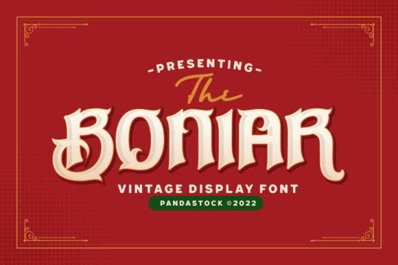 Boniar: A Vintage Display Typeface for Editorial Design